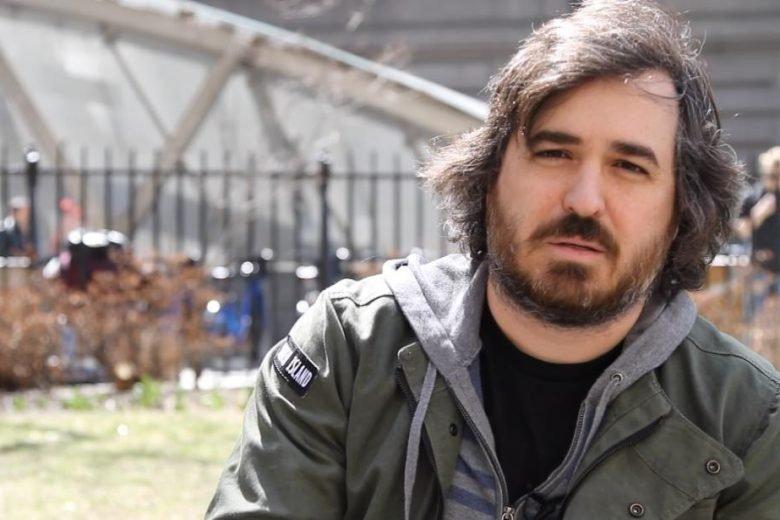 impractical jokers star brian "Q" quinn shaves his head.