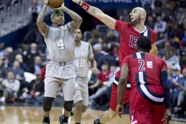 Boston Celtics, Washington Wizards NBA playoffs 2017 fight.