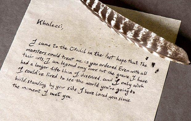 Game of Thrones Jorah's letter to Daenerys