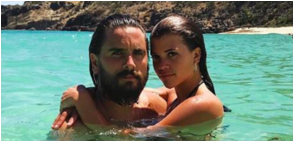 Scott Disick and Sofia Richie take a swim.
