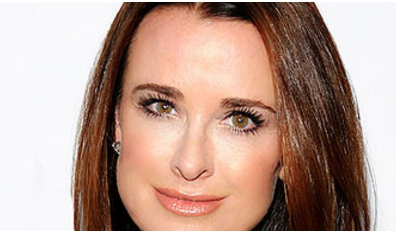 Kyle Richards of Real Housewives of Beverly Hills poses at an event.