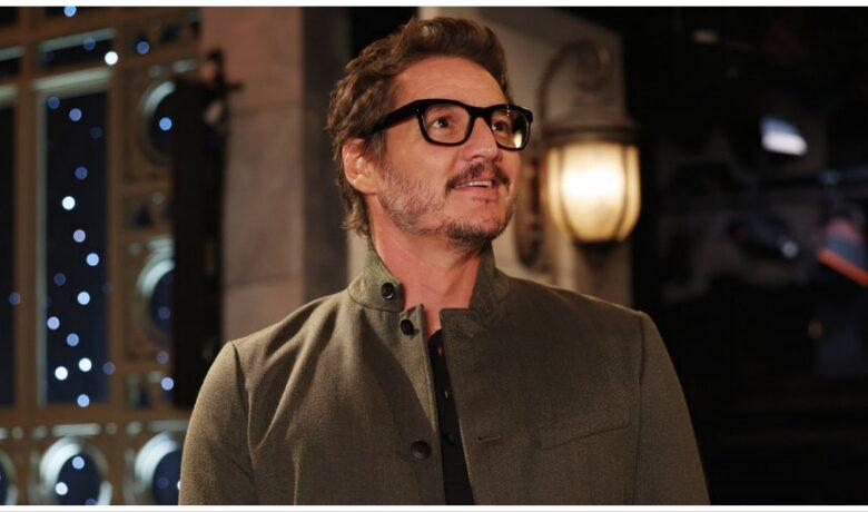 Pedro Pascal on the set of Saturday Night Live.