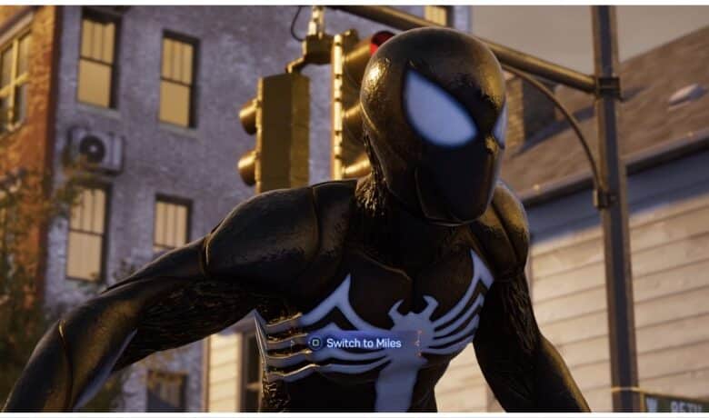Venom attached to Peter Parker