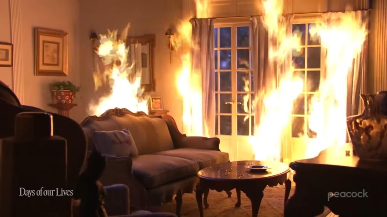 days of our lives horton house fire