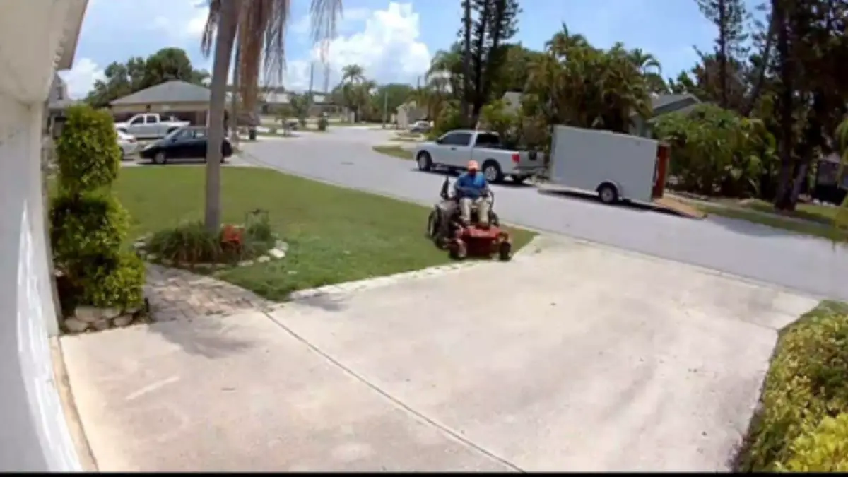 Florida lawn care man helps injured single mother.