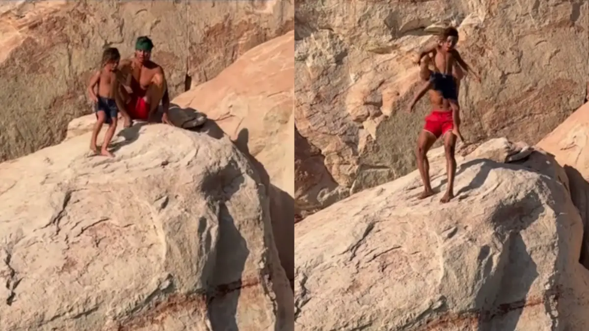 TikTok dad throws son off Arizona cliff
