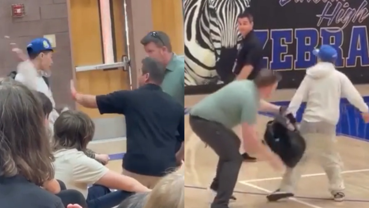 California teen hits teacher at school
