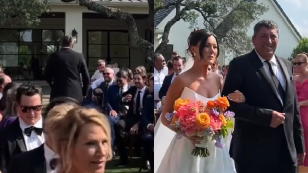 Texas father forgets to walk bride down aisle