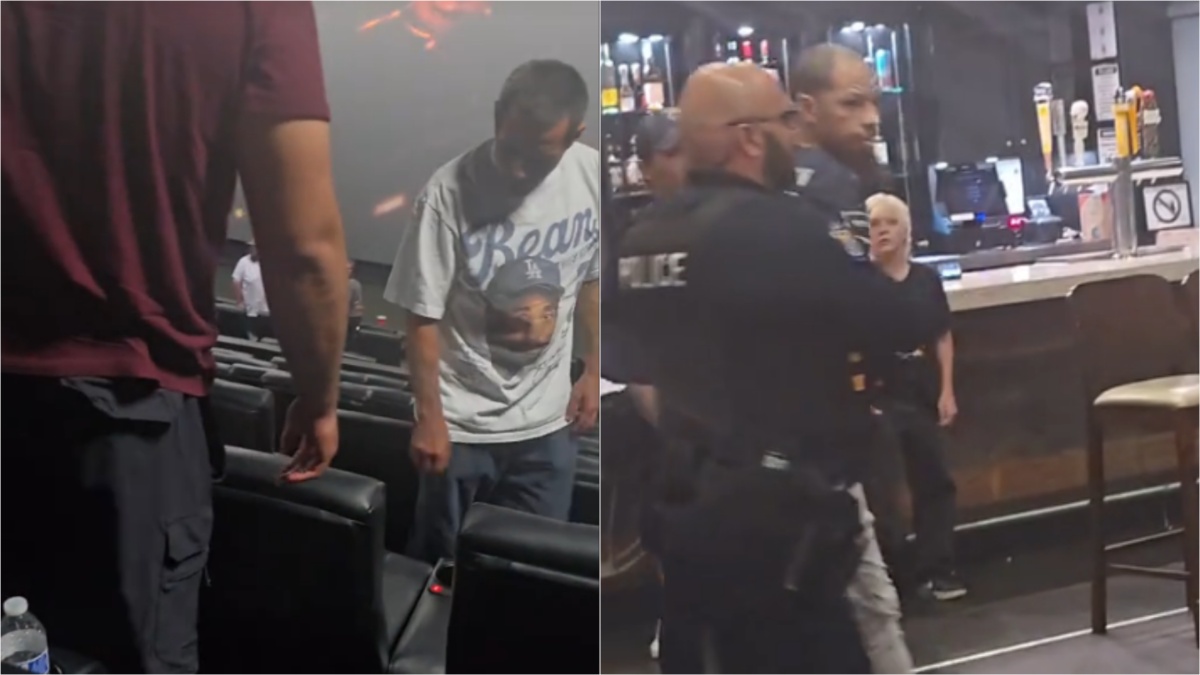 Arizona man urinates on kid in movie theater.
