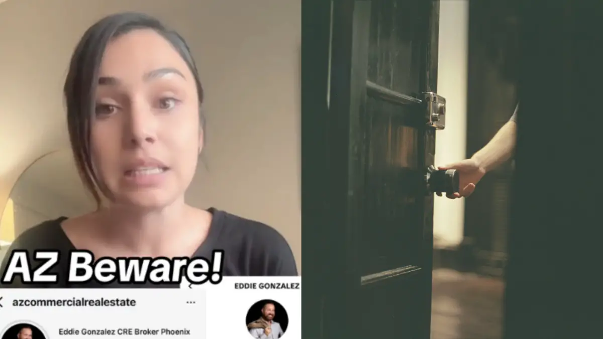 Arizona woman says real estate broker answered door with no clothes on