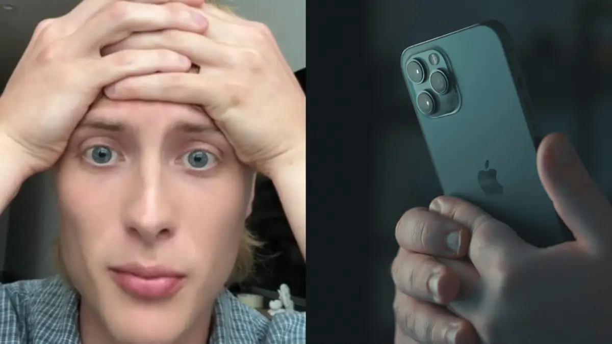 California man phone licking
