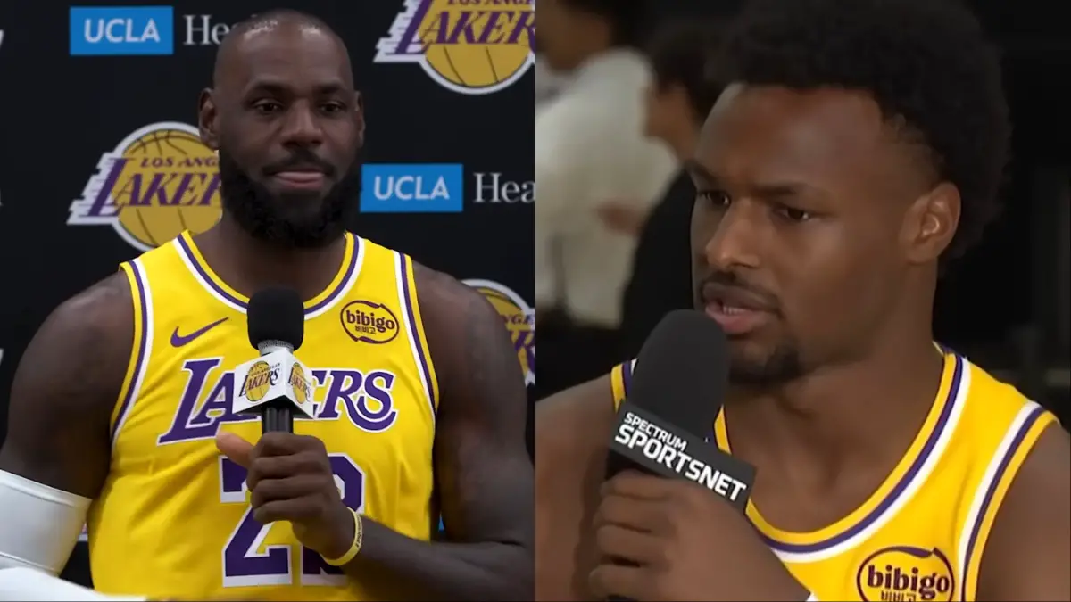 LeBron and Bronny James interviews