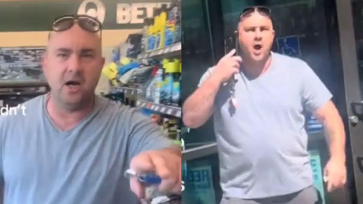 California man hurls racist insults at mother and young son