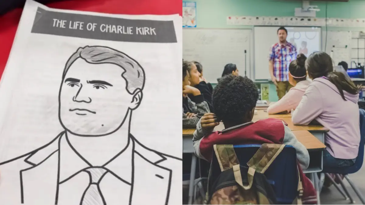 California teacher gives Charlie Kirk homework