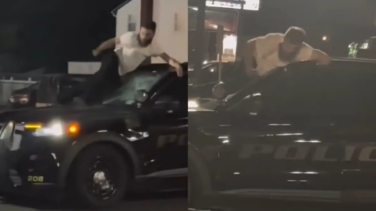 New Jersey man smashes up cop car during meltdown