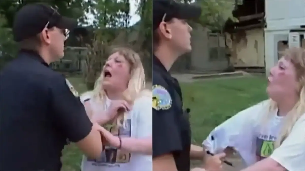 Tennessee woman tries to bite cop