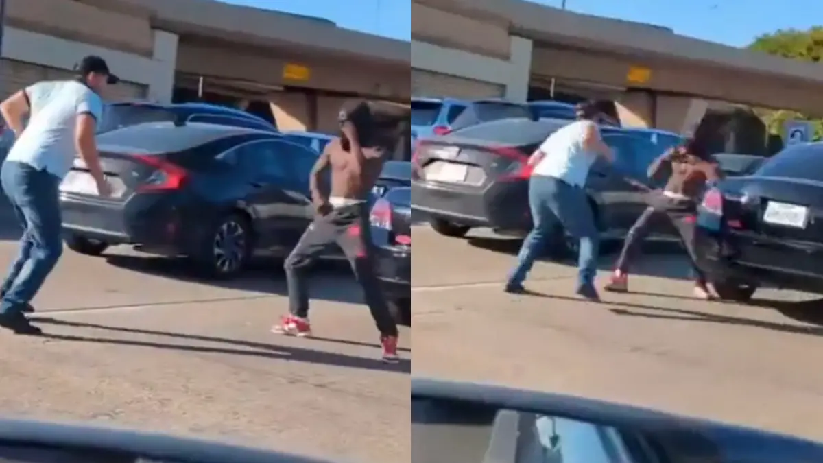 Texas men fight on the highway