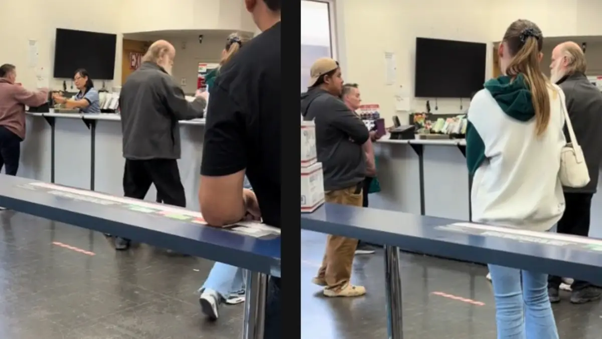 Washington man crashes out at post office