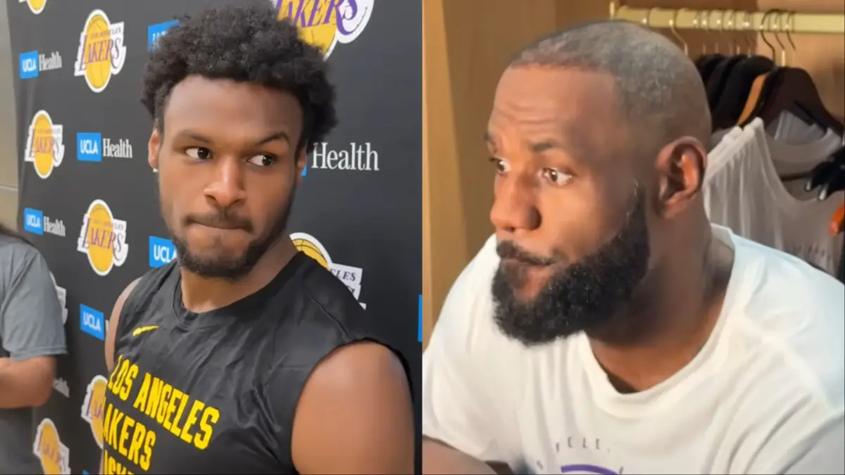 LeBron James and LeBron James Jr. interviews