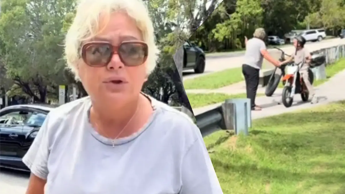 Florida woman tries to hit kids on bikes