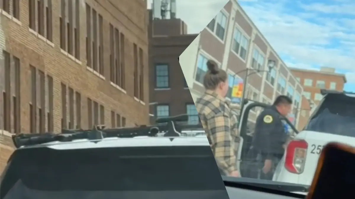 Iowa cop drives with gun on top of his car