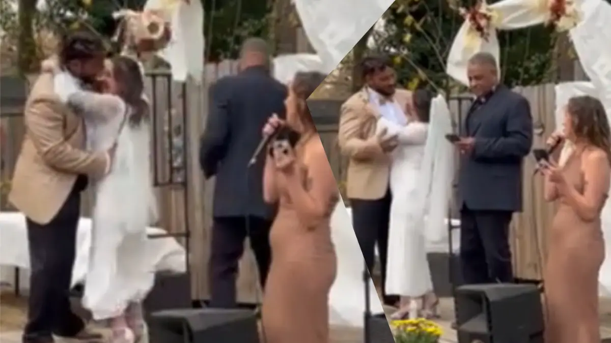 A bride in Maryland got wild during Miley Cyrus song