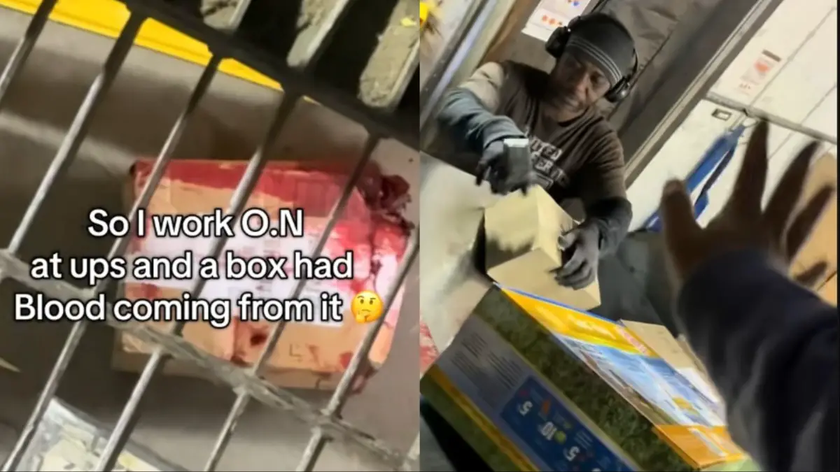 Illinois UPS Worker finds bloody box