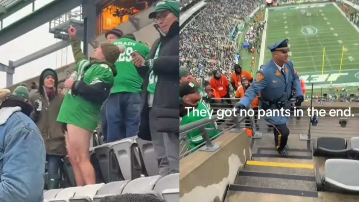 Pantsless New York Jets fan