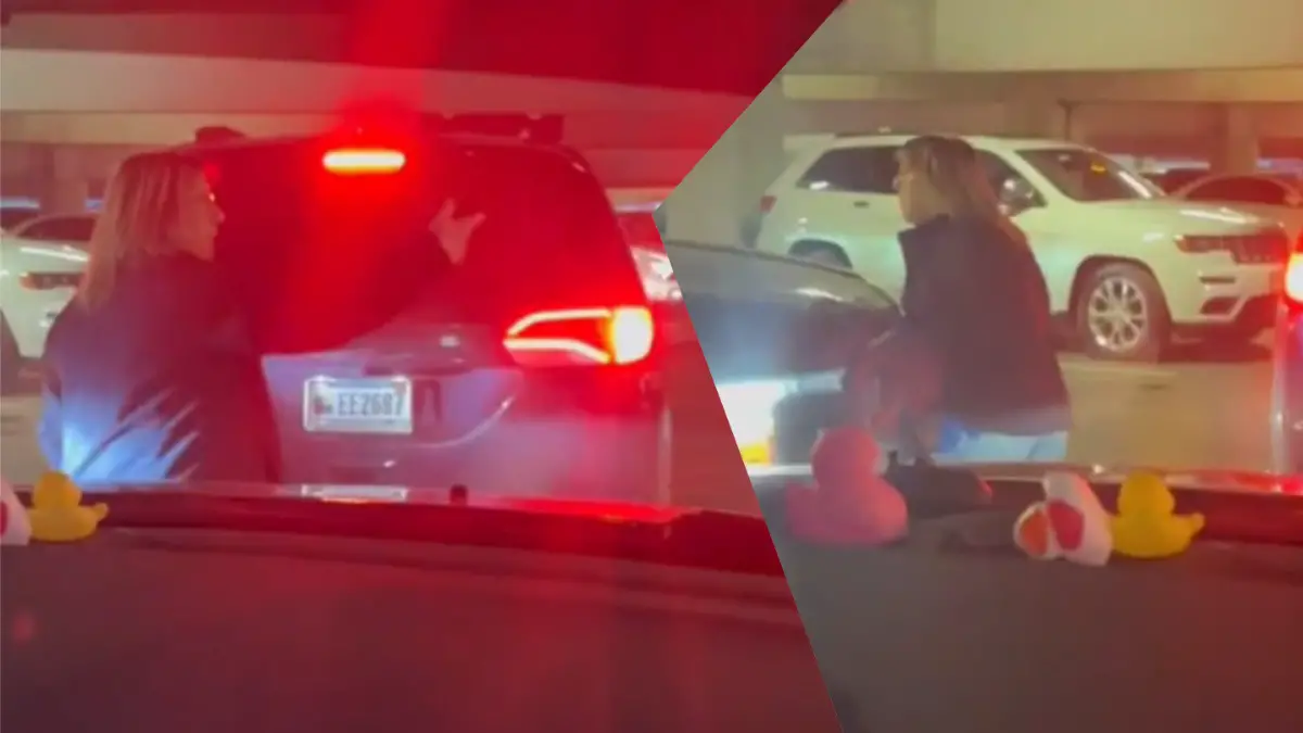 Indiana Karen in parking garage