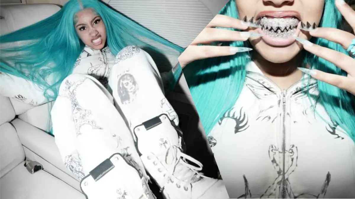 North West California makeover shark teeth diamond grill