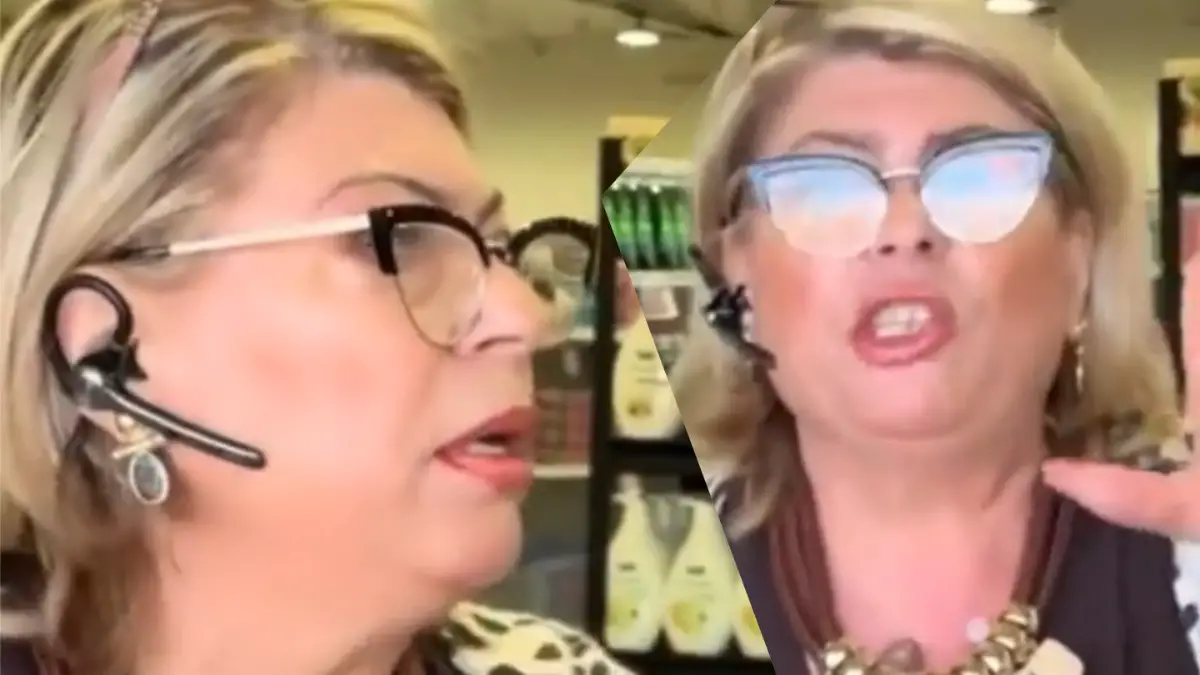 california woman threats ice at grocery store