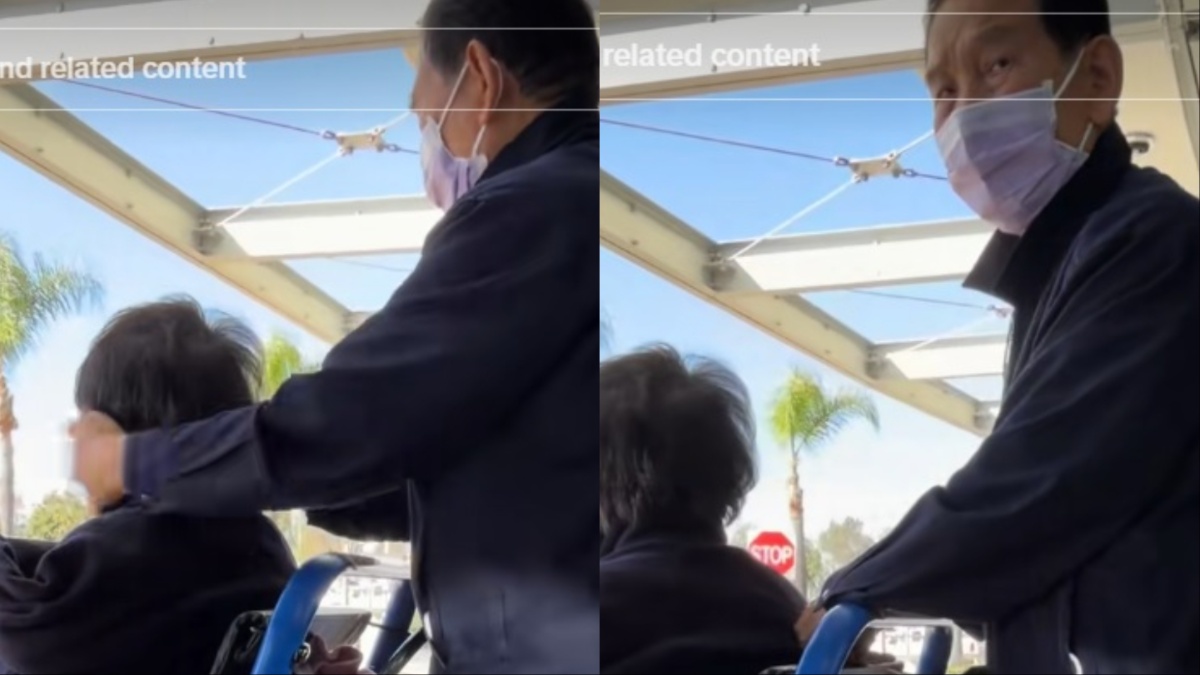 California man smacks old lady