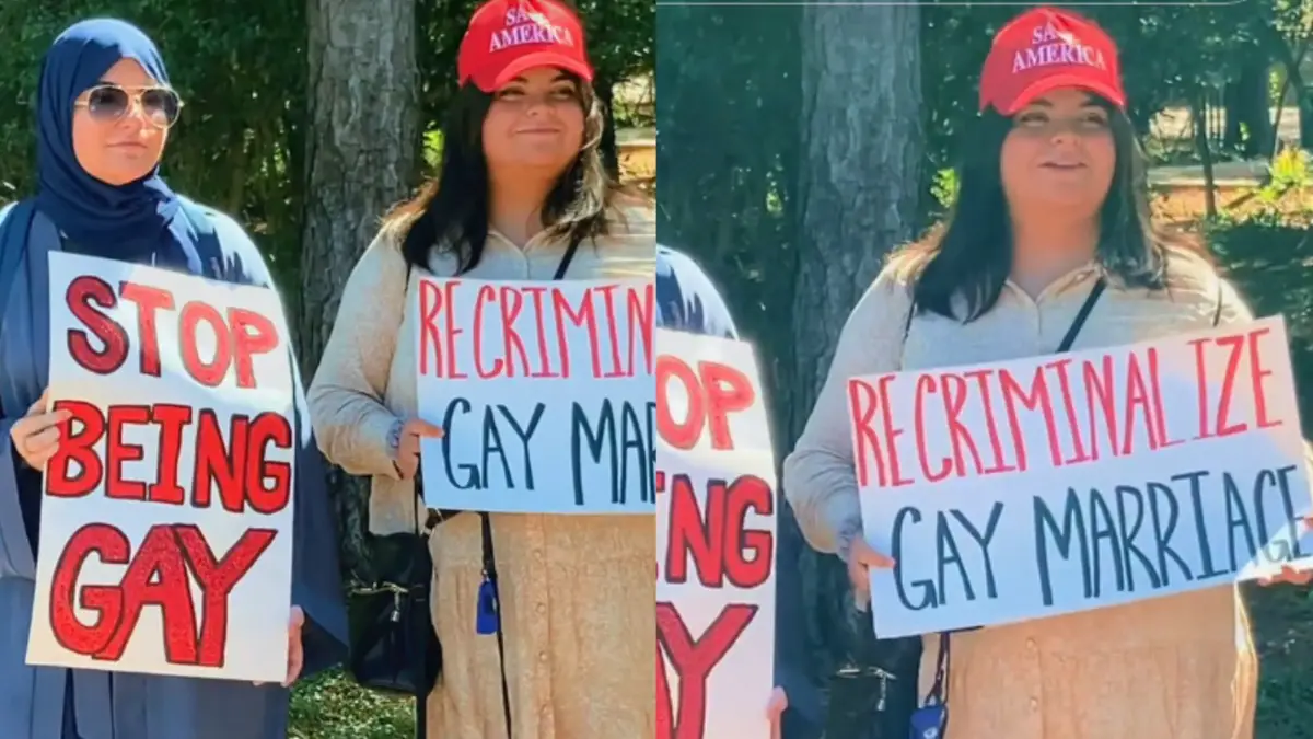 Texas women gay protest