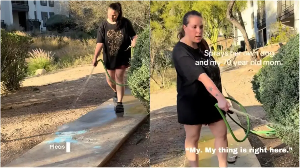 Angry Texas Chalk Karen