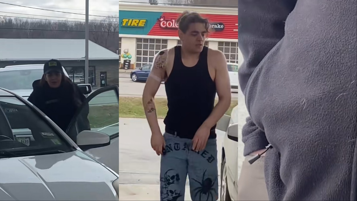 New York Gas Station Chaos