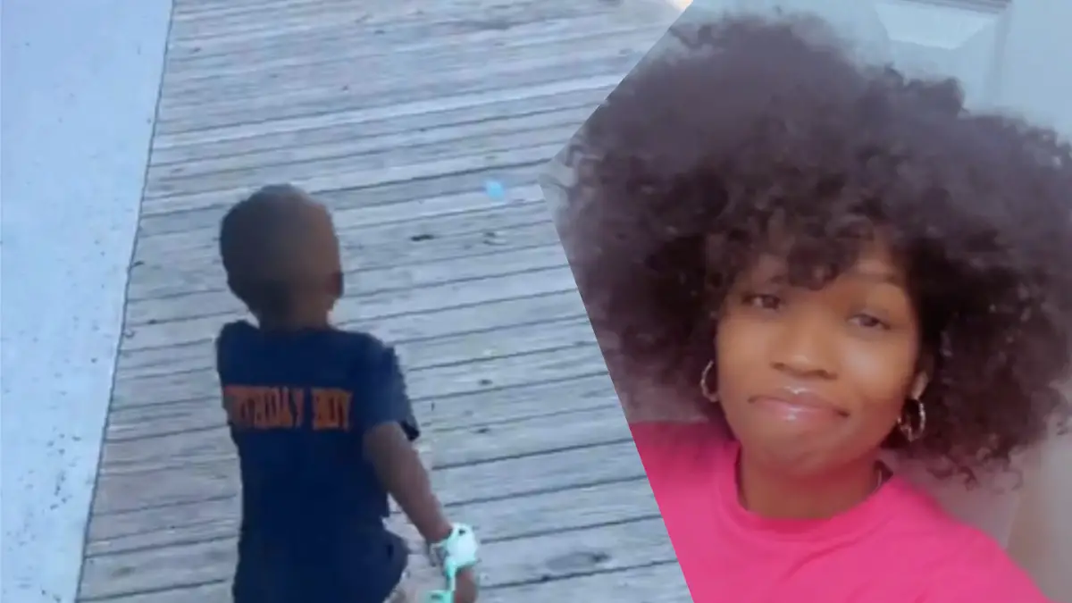 South Carolina mother puts child on harness