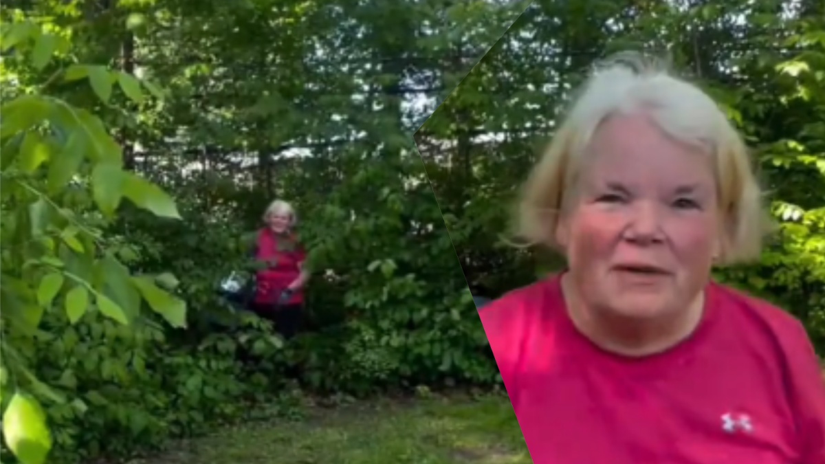 pennsylvania karen comes out of bushes