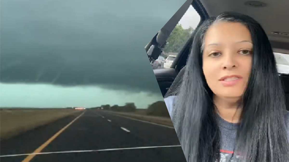 Texas woman drives through tornado