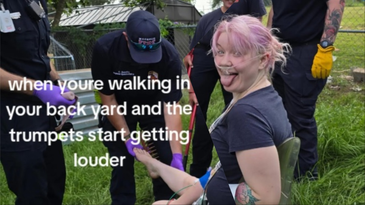 Texas Woman Gets A Rake Stuck In her Foot