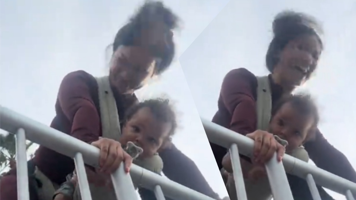California mom twerks over railing with baby