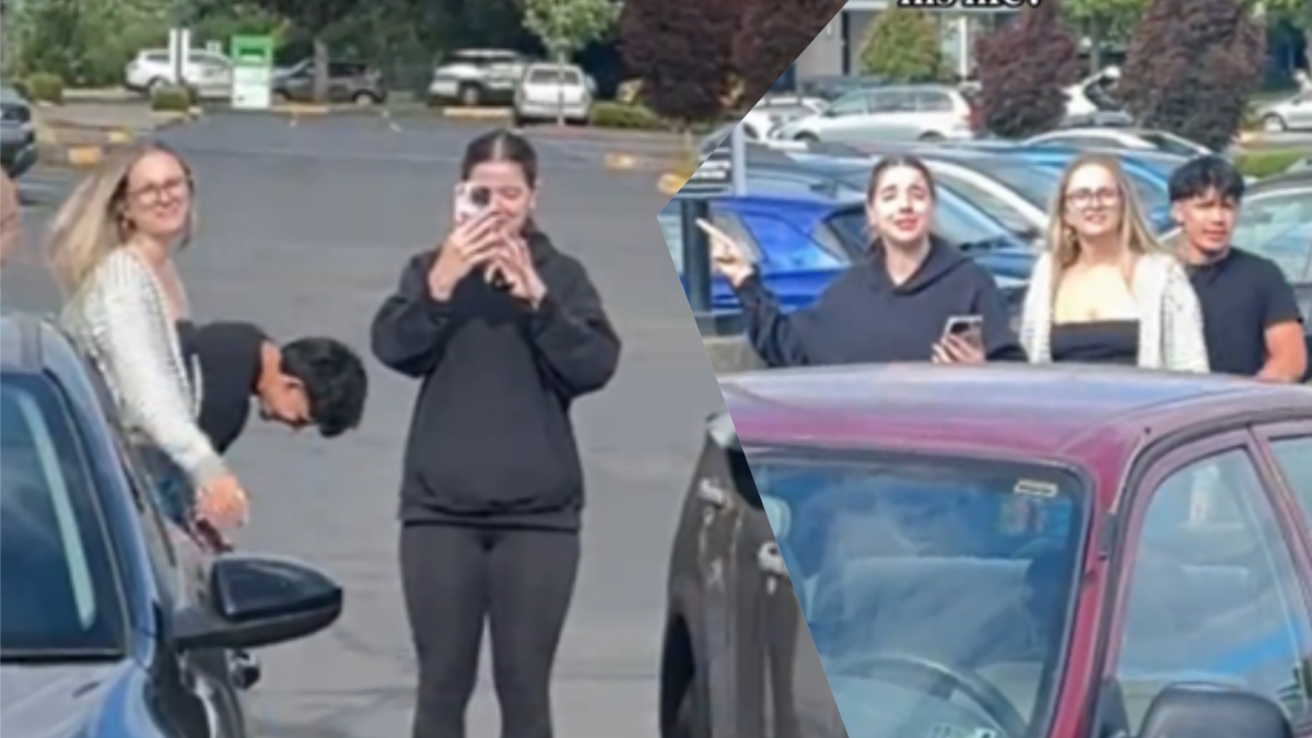 Oregon employees chase homeless man