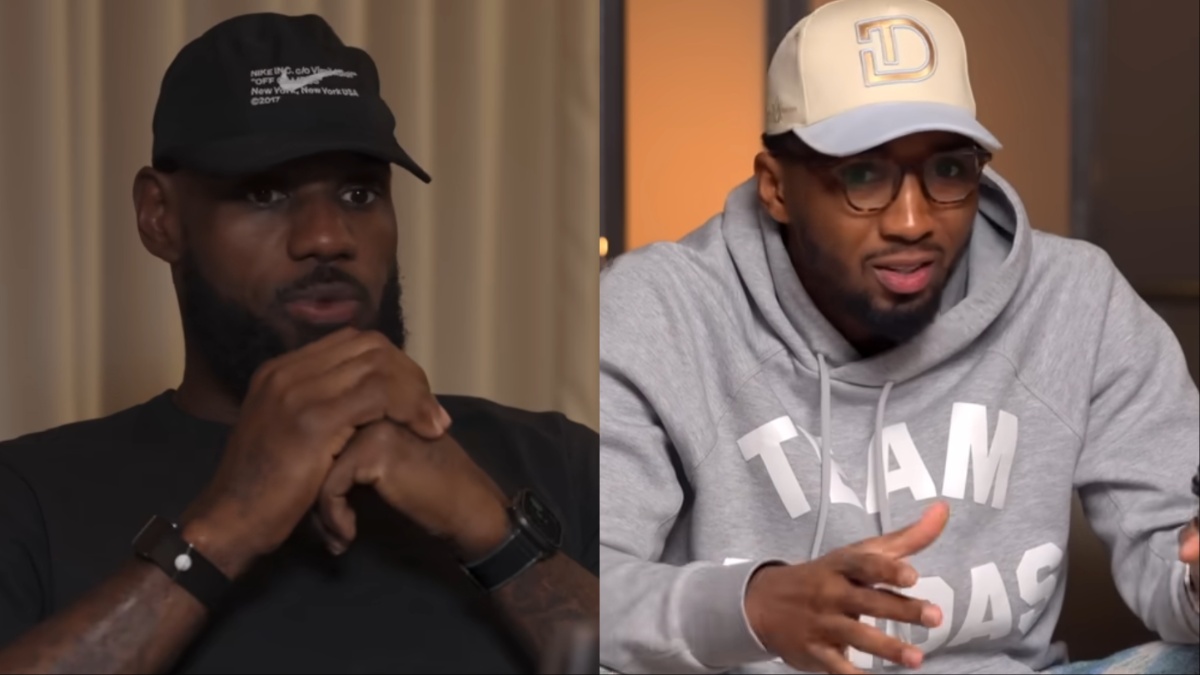 LeBron James and Donovan Mitchell interviews